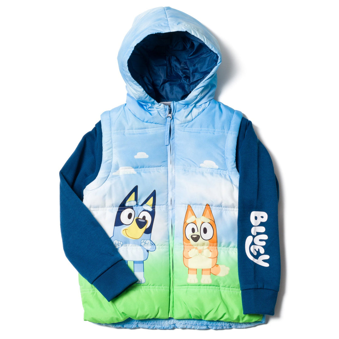 Bluey Zip Up Vest 2fer Jacket - imagikids