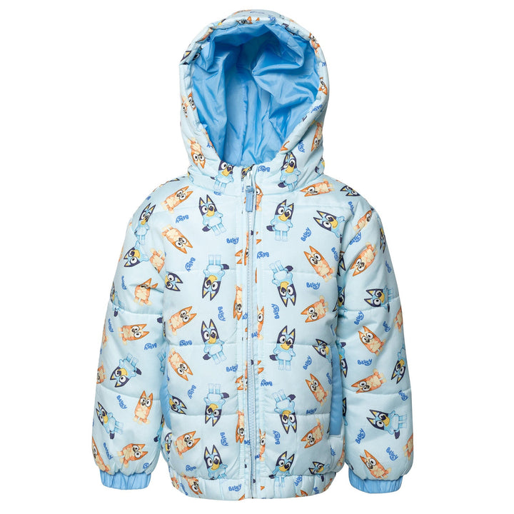 Bluey Zip Up Winter Coat Puffer Jacket - imagikids