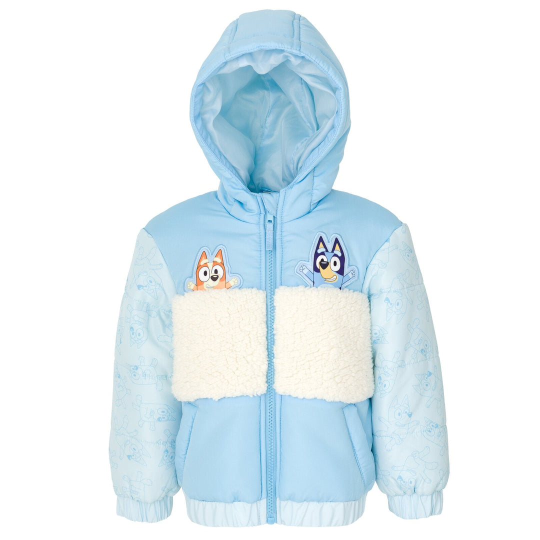 Bluey Zip Up Winter Coat Puffer Jacket - imagikids