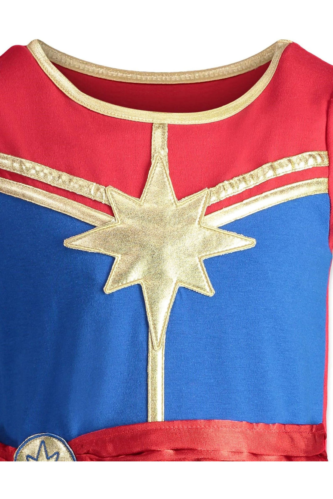 Captain Marvel Tulle Short Sleeve Dress and Headband