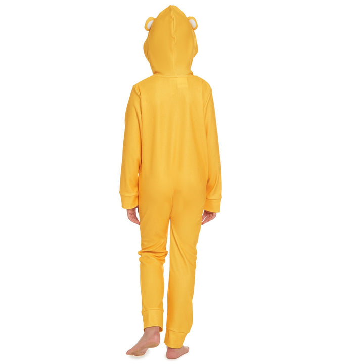 Care Bears Funshine Bear Fleece Zip Up Costume Pajama Coverall - imagikids