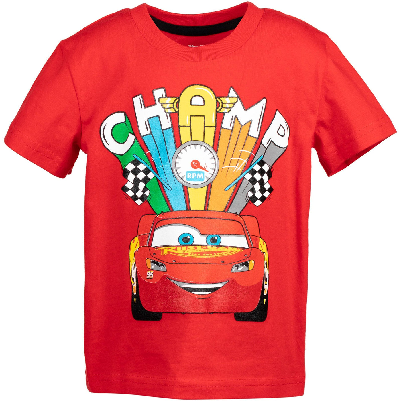 Cars Pixar Cars Lightning McQueen T-Shirt Tank Top and French Terry Shorts 3 Piece Outfit Set - imagikids