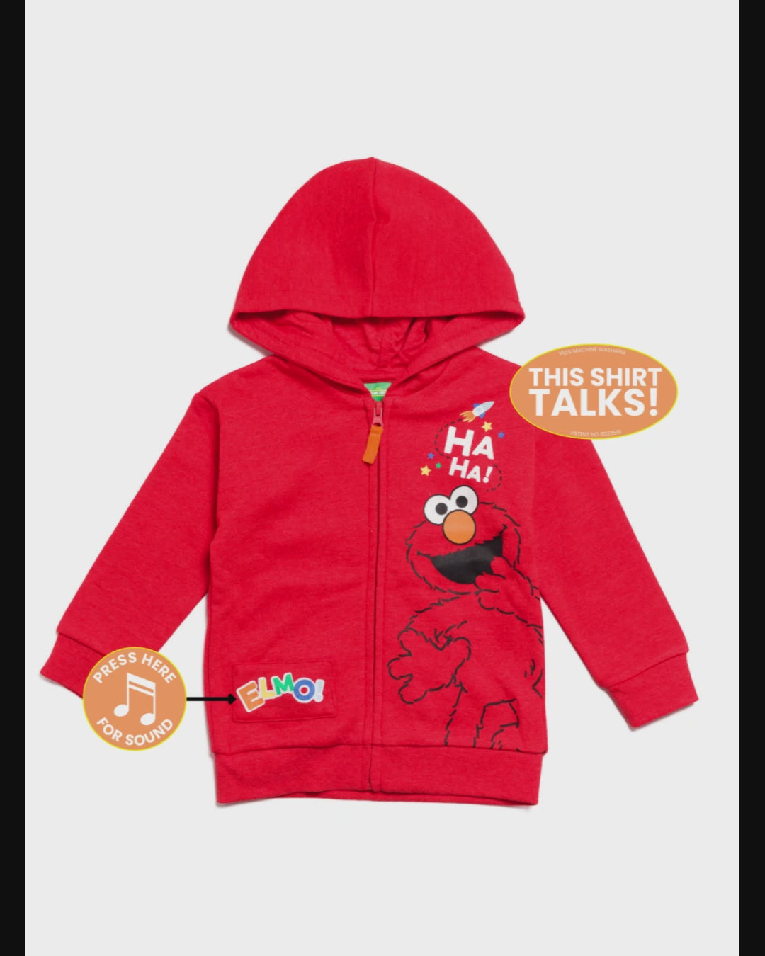 Sesame Street Elmo Fleece Zip Up Hoodie