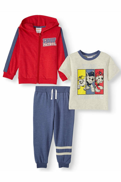 Chase 3 Piece Outfit Set: Hoodie T-Shirt Pants - imagikids