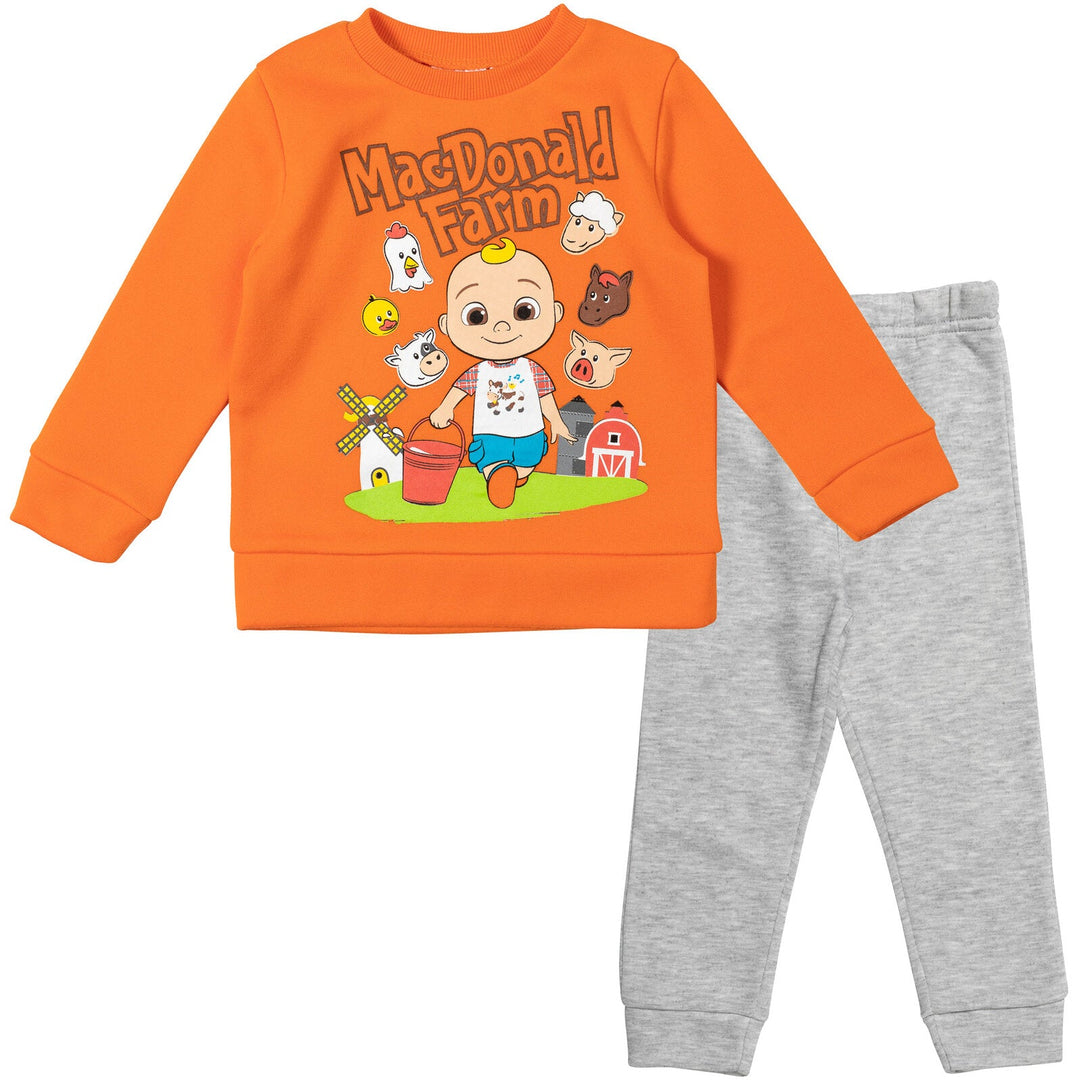 CoComelon Cocomelon JJ Fleece Pullover Sweatshirt and Pants Set - imagikids