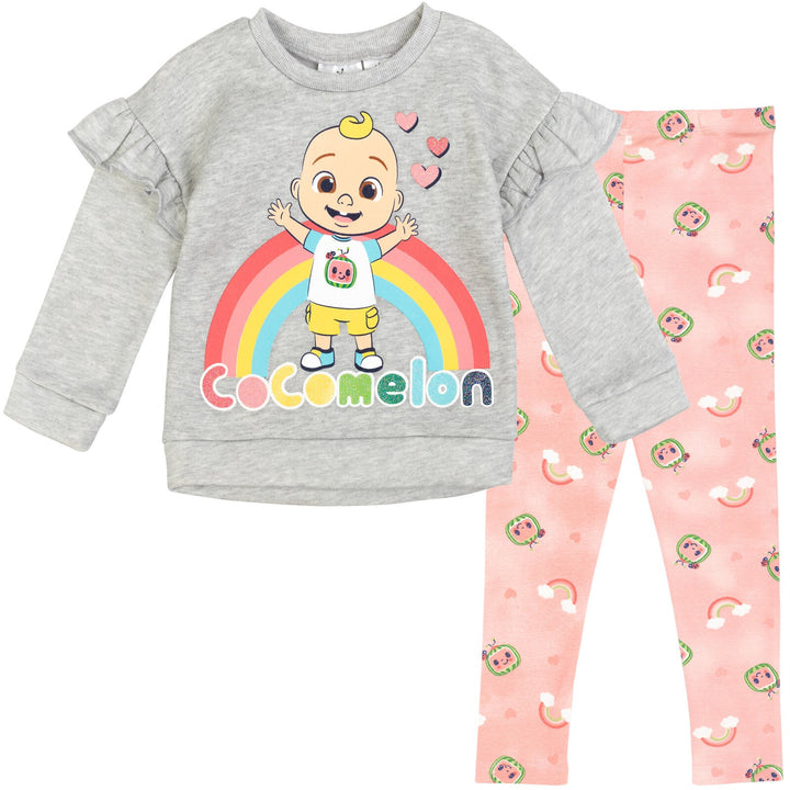 CoComelon Cocomelon JJ Pullover Fleece Sweatshirt and Pants Set - imagikids