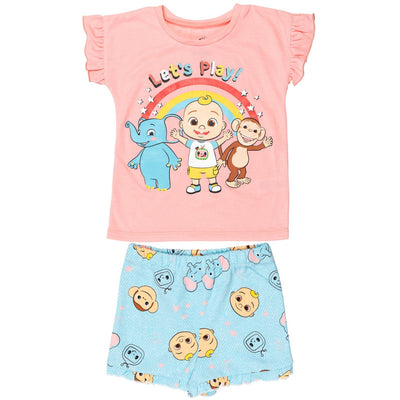 CoComelon Graphic T-Shirt & Ruffle French Terry Shorts - imagikids