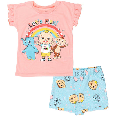 CoComelon Graphic T-Shirt & Ruffle French Terry Shorts - imagikids