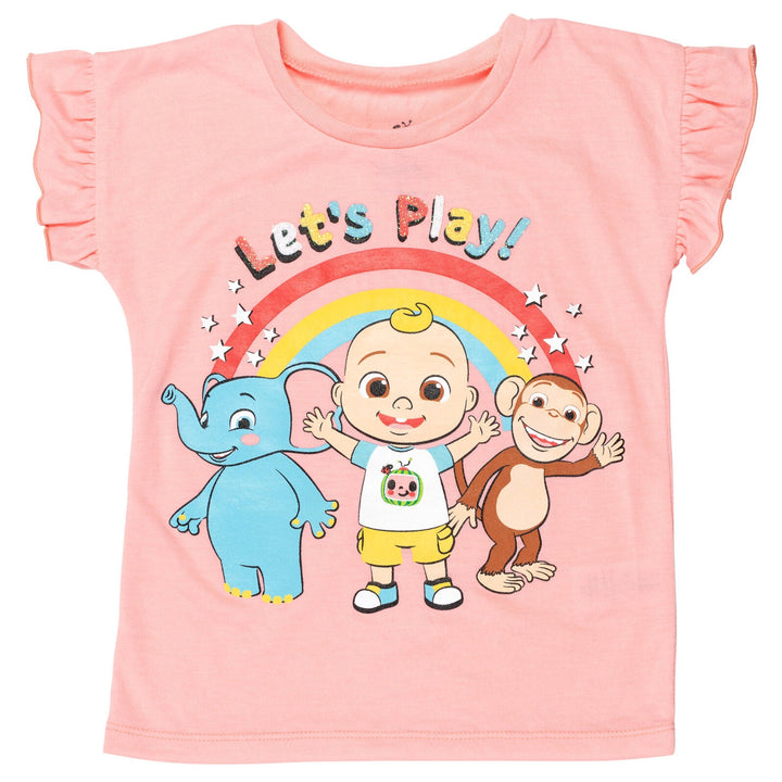 CoComelon Graphic T-Shirt & Ruffle French Terry Shorts - imagikids