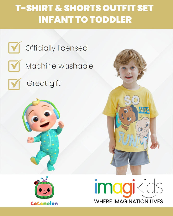 CoComelon T-Shirt and Athletic Mesh Shorts Outfit Set - imagikids