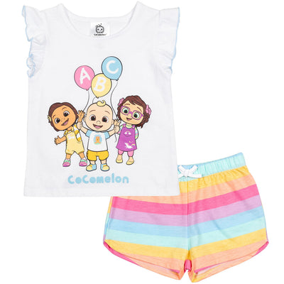 CoComelon T-Shirt and French Terry Shorts Outfit Set - imagikids