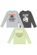 NASA 3 Pack Long Sleeve Graphic T-Shirts