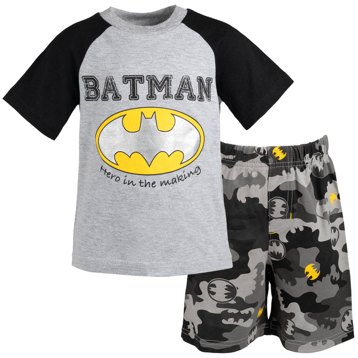 DC Comics Batman Graphic T-Shirt & French Terry Shorts - imagikids