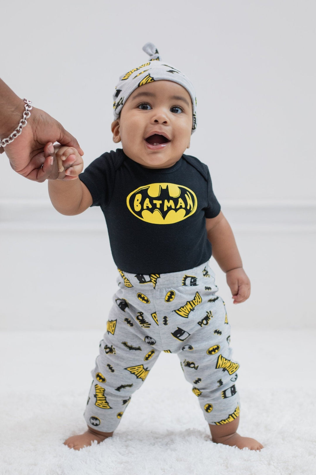 DC Comics Batman Short Sleeve Bodysuit & Pants & Hat - imagikids