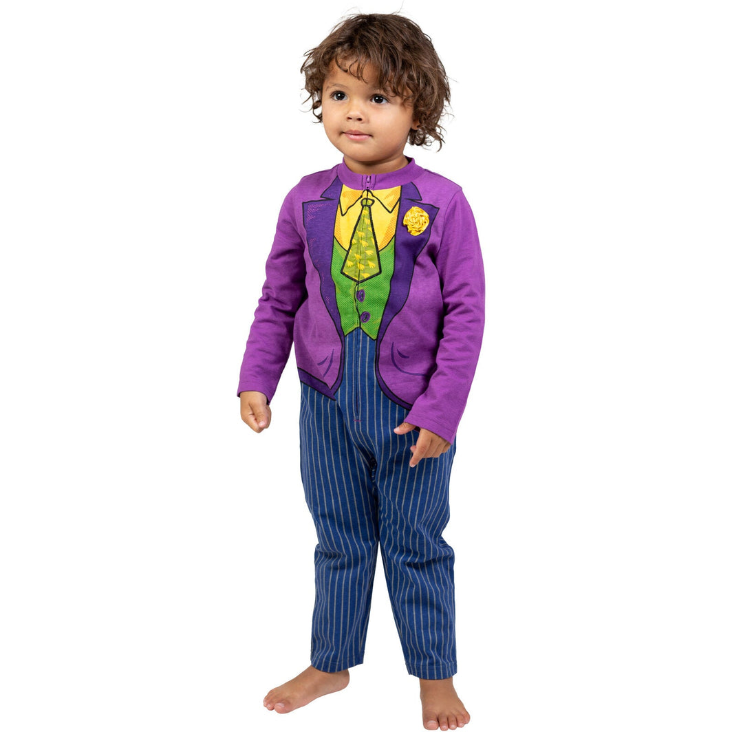 DC Comics Joker Zip Up Cosplay Costume Coverall - imagikids