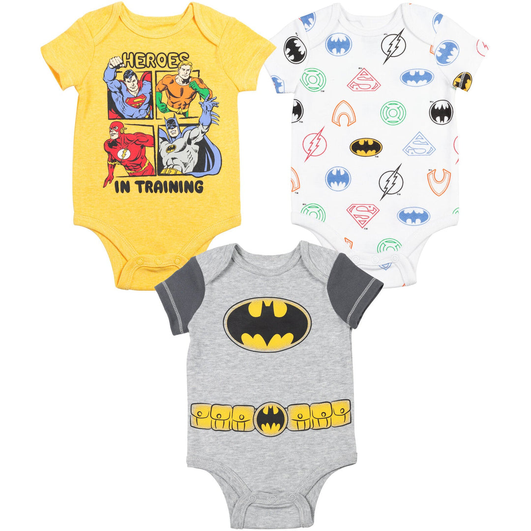 DC Comics Justice League 3 Pack Bodysuits - imagikids