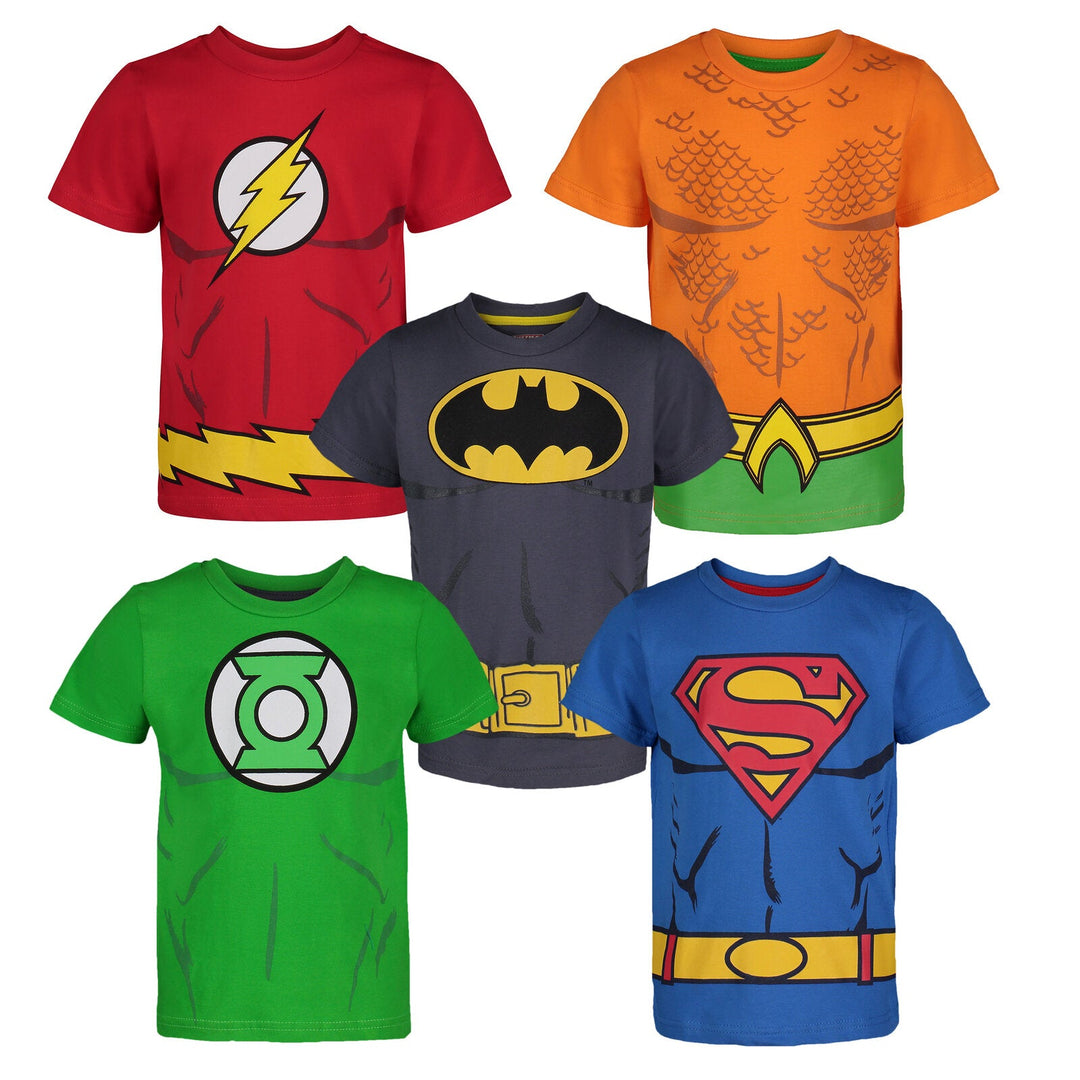 DC Comics Justice League 5 Pack T-Shirts - imagikids