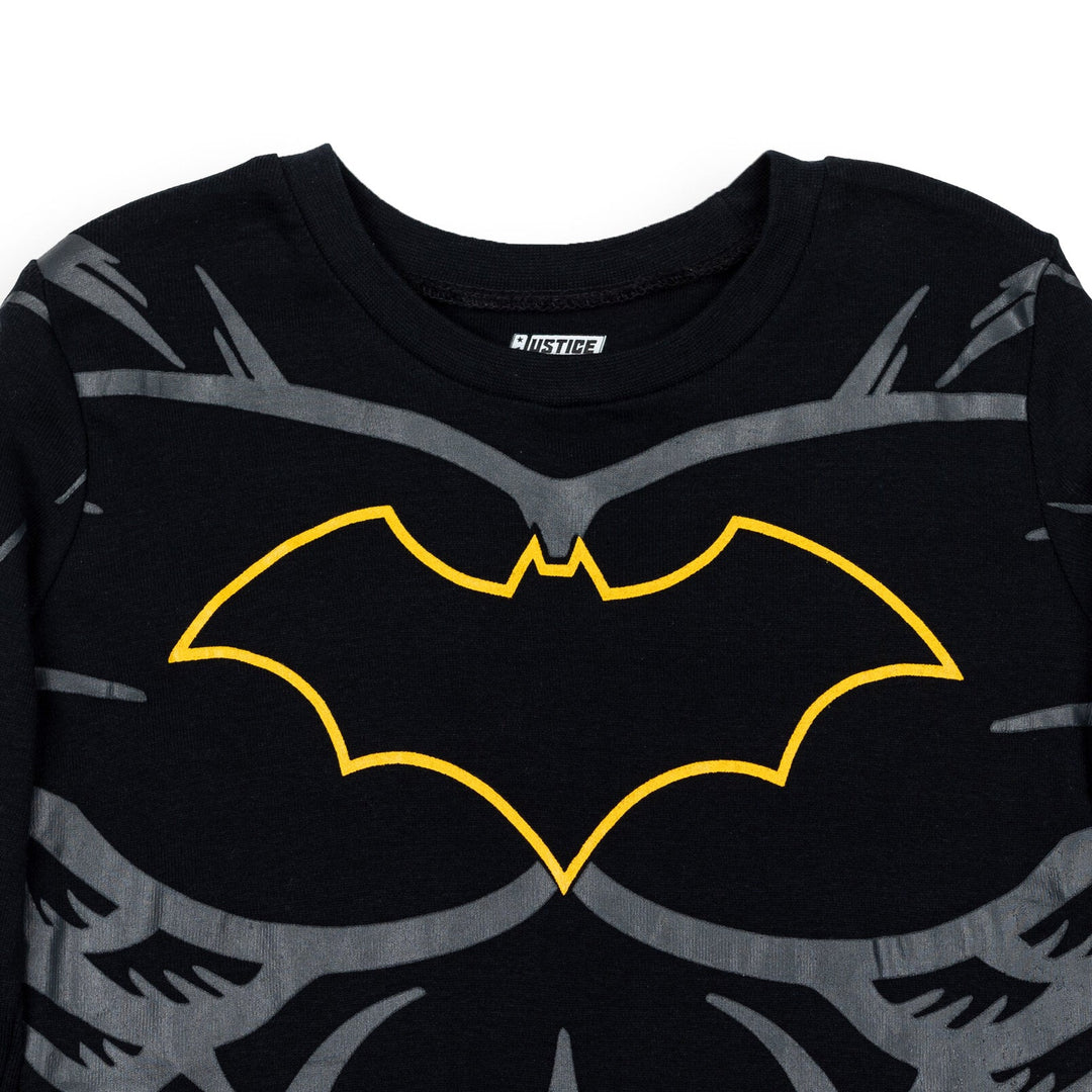 DC Comics Justice League Batman Cosplay Pullover Pajama Shirt Pants Sleep Set - imagikids