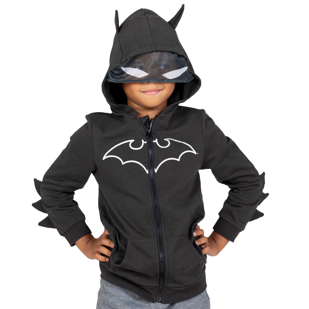 DC Comics Justice League Batman Fleece Zip Up Cosplay Hoodie - imagikids