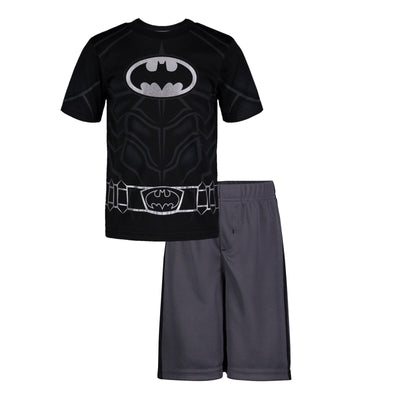 DC Comics Justice League Batman T-Shirt and Mesh Shorts Outfit Set - imagikids