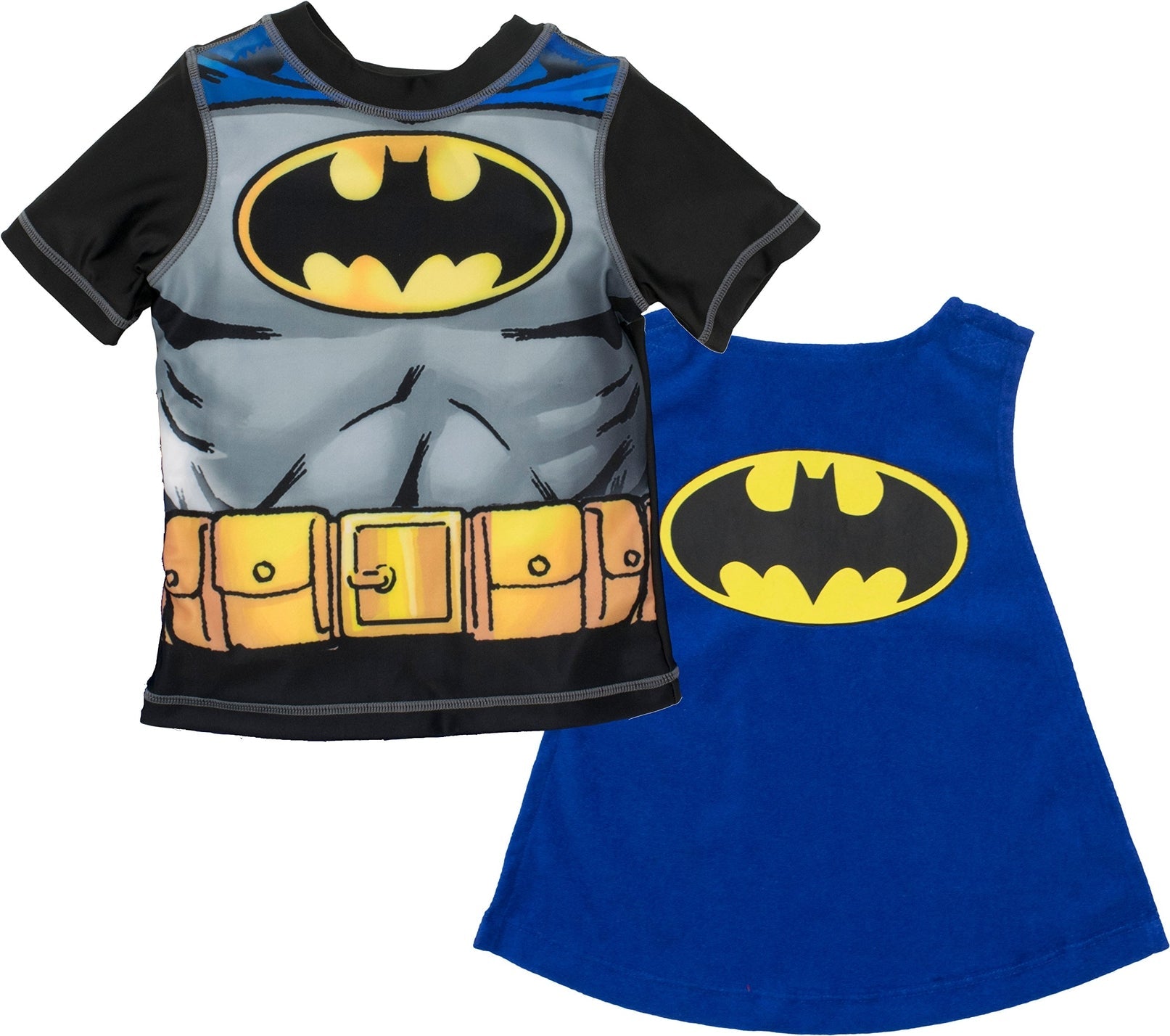 Batman Rash DC Comics Justice League Batman UPF 50+ Rash Guard and Cape | imagikids ...
