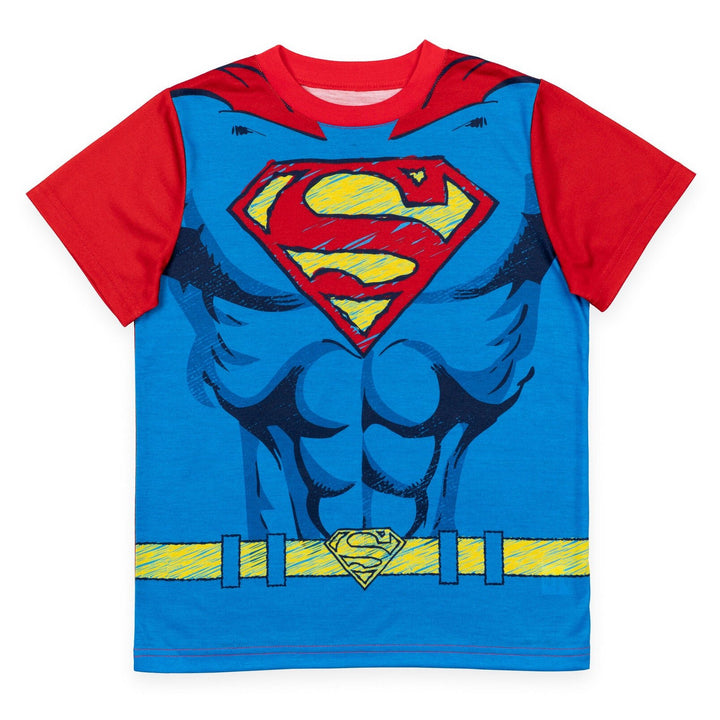 DC Comics Justice League Superman Cosplay Pajama Shirts and Shorts - imagikids