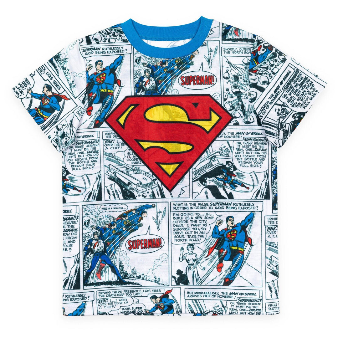 DC Comics Justice League Superman Cosplay Pajama Shirts and Shorts - imagikids