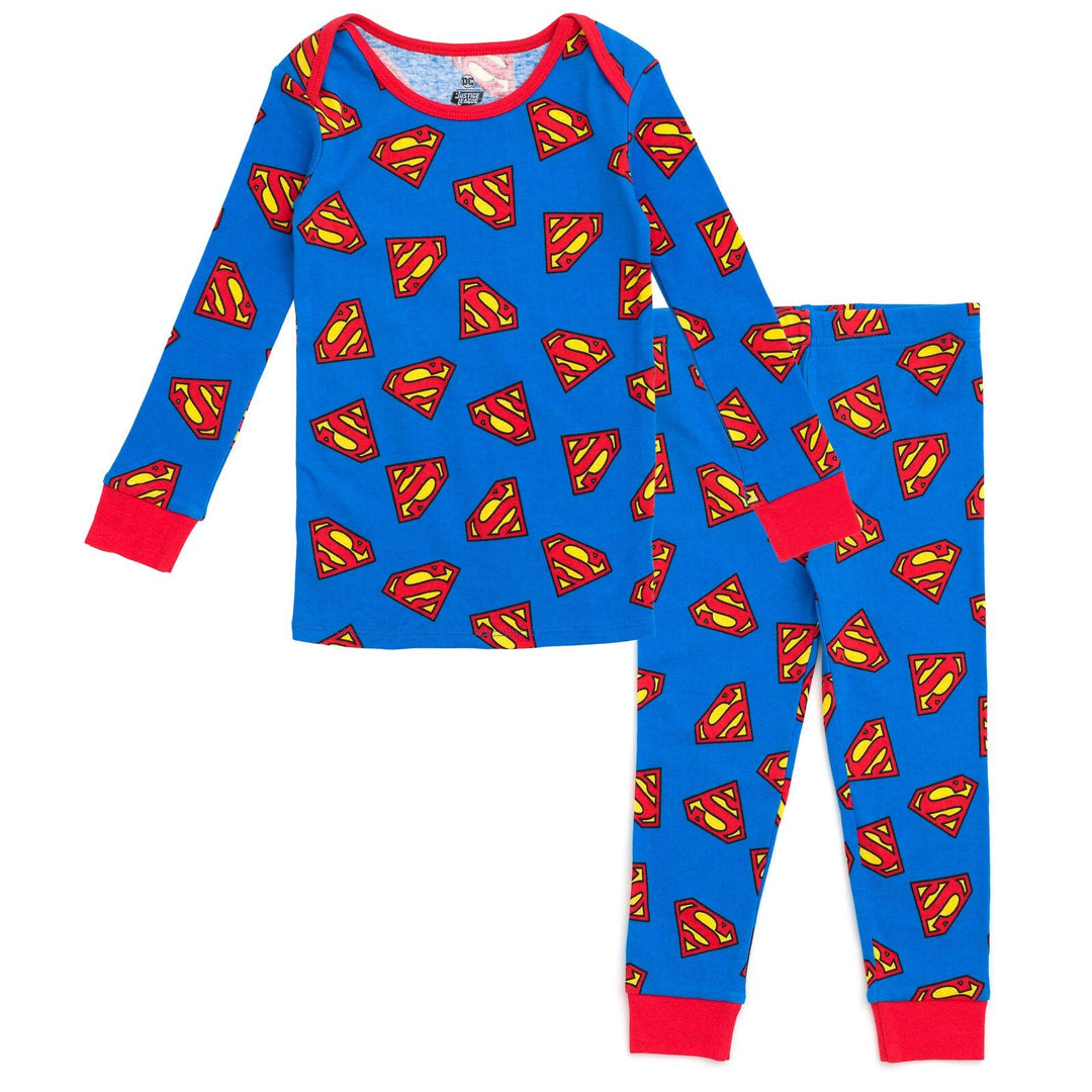 DC Comics Justice League Superman Pajama Shirt and Pants Sleep Set - imagikids