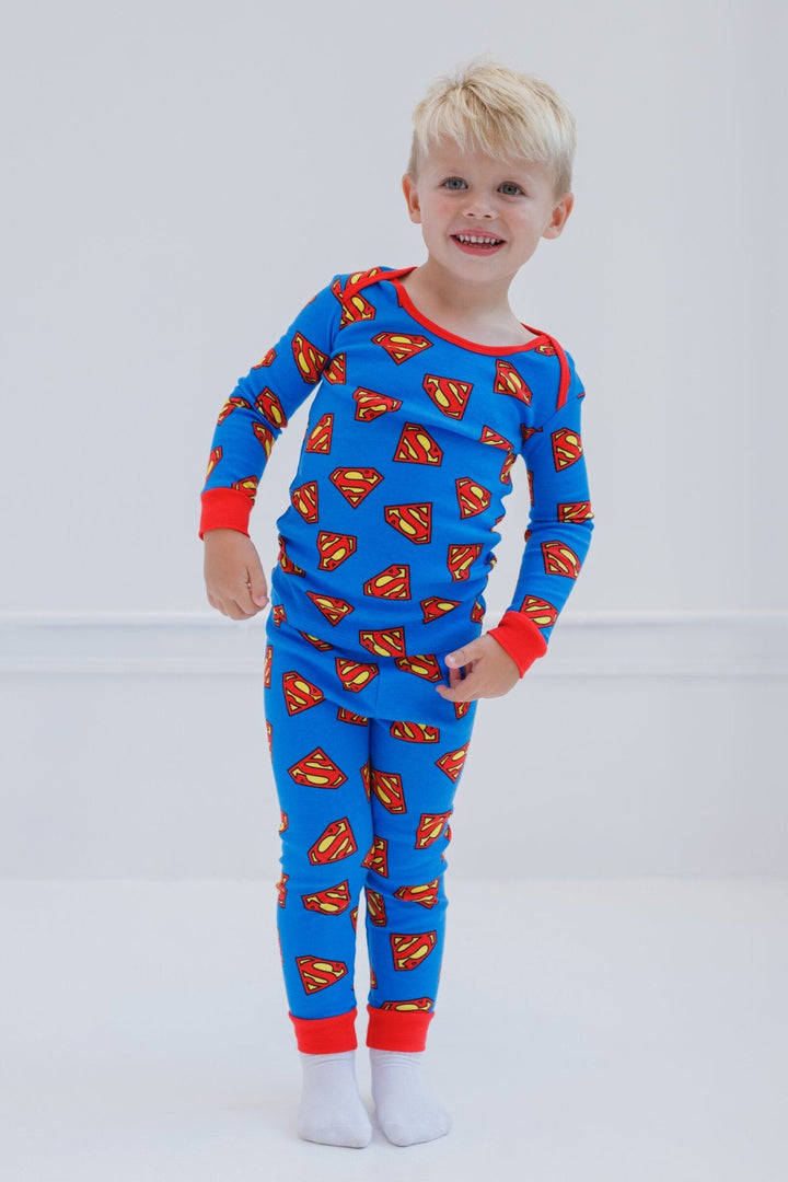 DC Comics Justice League Superman Pajama Shirt and Pants Sleep Set - imagikids