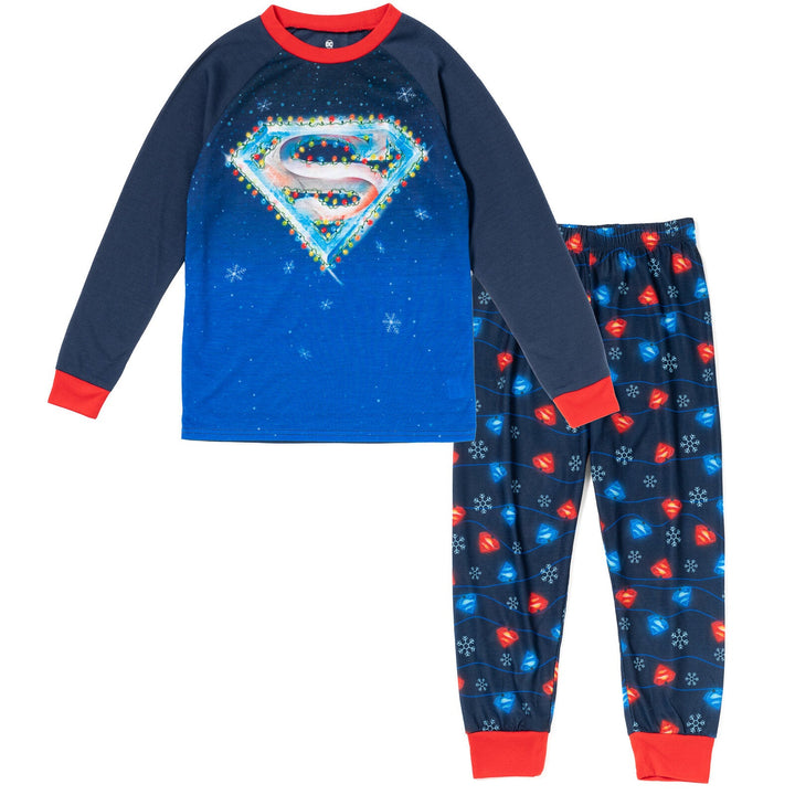 DC Comics Justice League Superman Pullover Pajama Shirt and Pants Sleep Set - imagikids