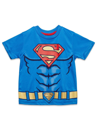 DC Comics Justice League Superman T-Shirt and Mesh Shorts Outfit Set - imagikids