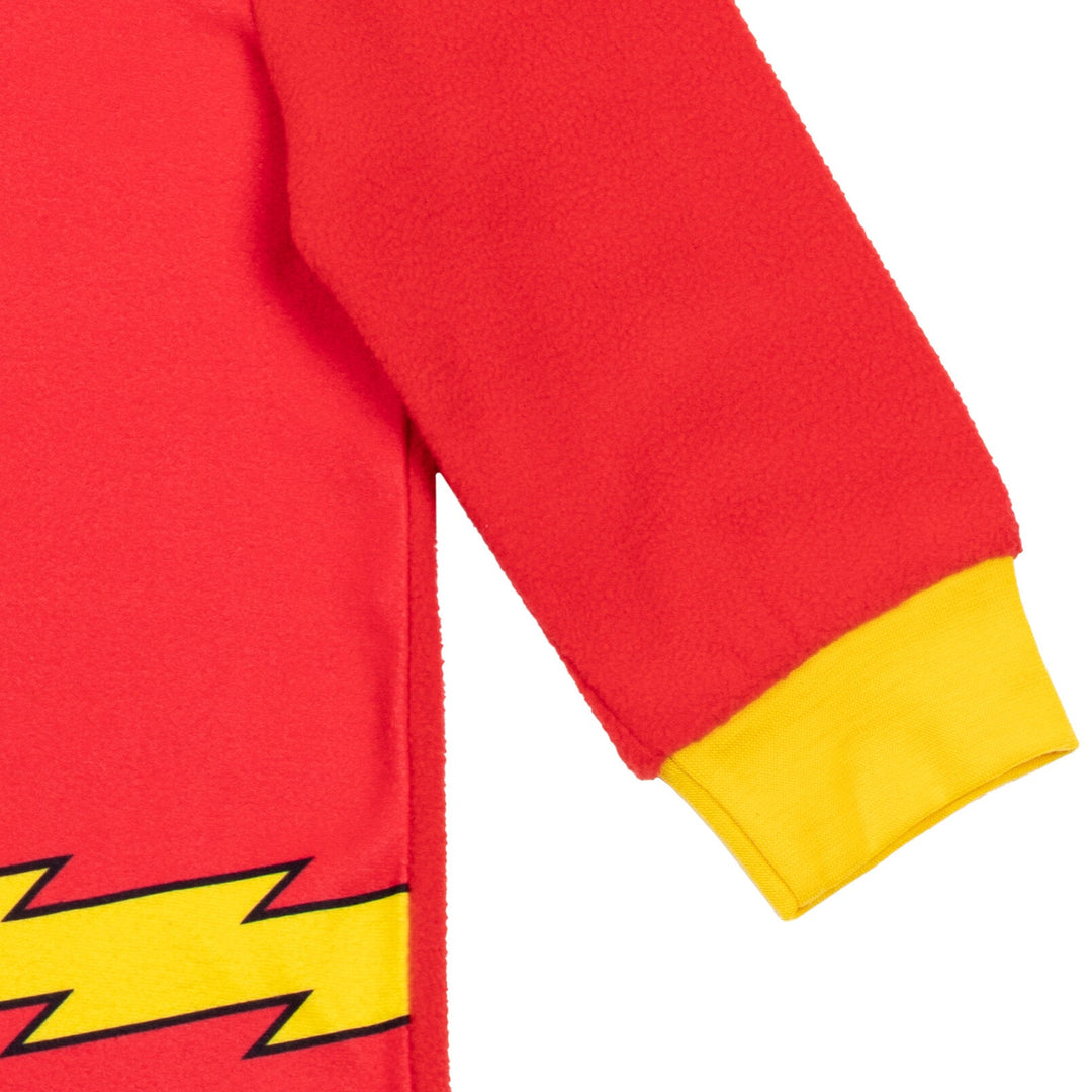 DC Comics Justice League The Flash Fleece Zip Up Pajama Coverall - imagikids