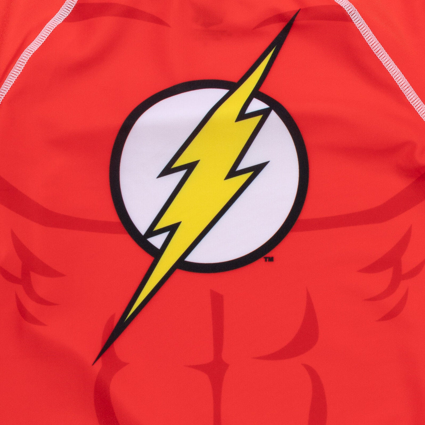 DC Comics Justice League The Flash UPF 50+ Rash Guard Swim Trunks Outfit Set - imagikids