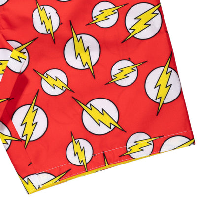 DC Comics Justice League The Flash UPF 50+ Rash Guard Swim Trunks Outfit Set - imagikids