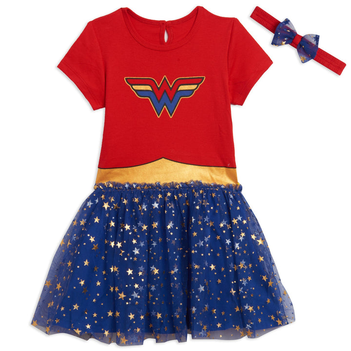 DC Comics Justice League Wonder Woman Costume Dress and Headband - imagikids