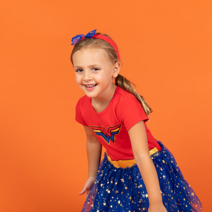 DC Comics Justice League Wonder Woman Costume Dress and Headband - imagikids