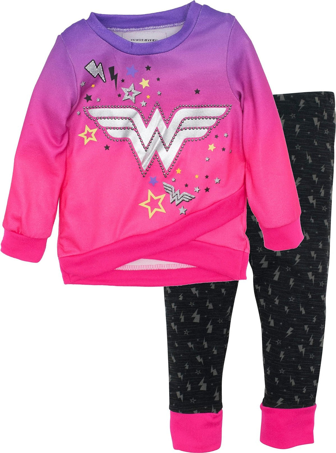 DC Comics Justice League Wonder Woman Crossover T-Shirt and Leggings Outfit Set - imagikids