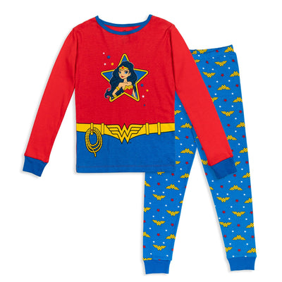 DC Comics Justice League Wonder Woman Pajama Shirt and Pants Sleep Set - imagikids