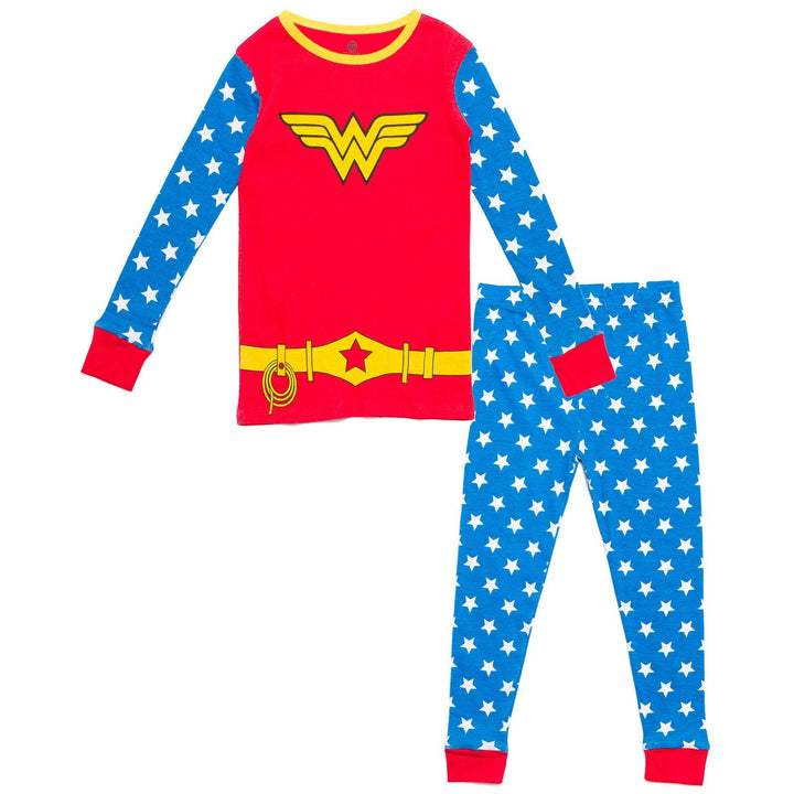 DC Comics Justice League Wonder Woman Pullover Pajama Shirt and Pants Sleep Set - imagikids