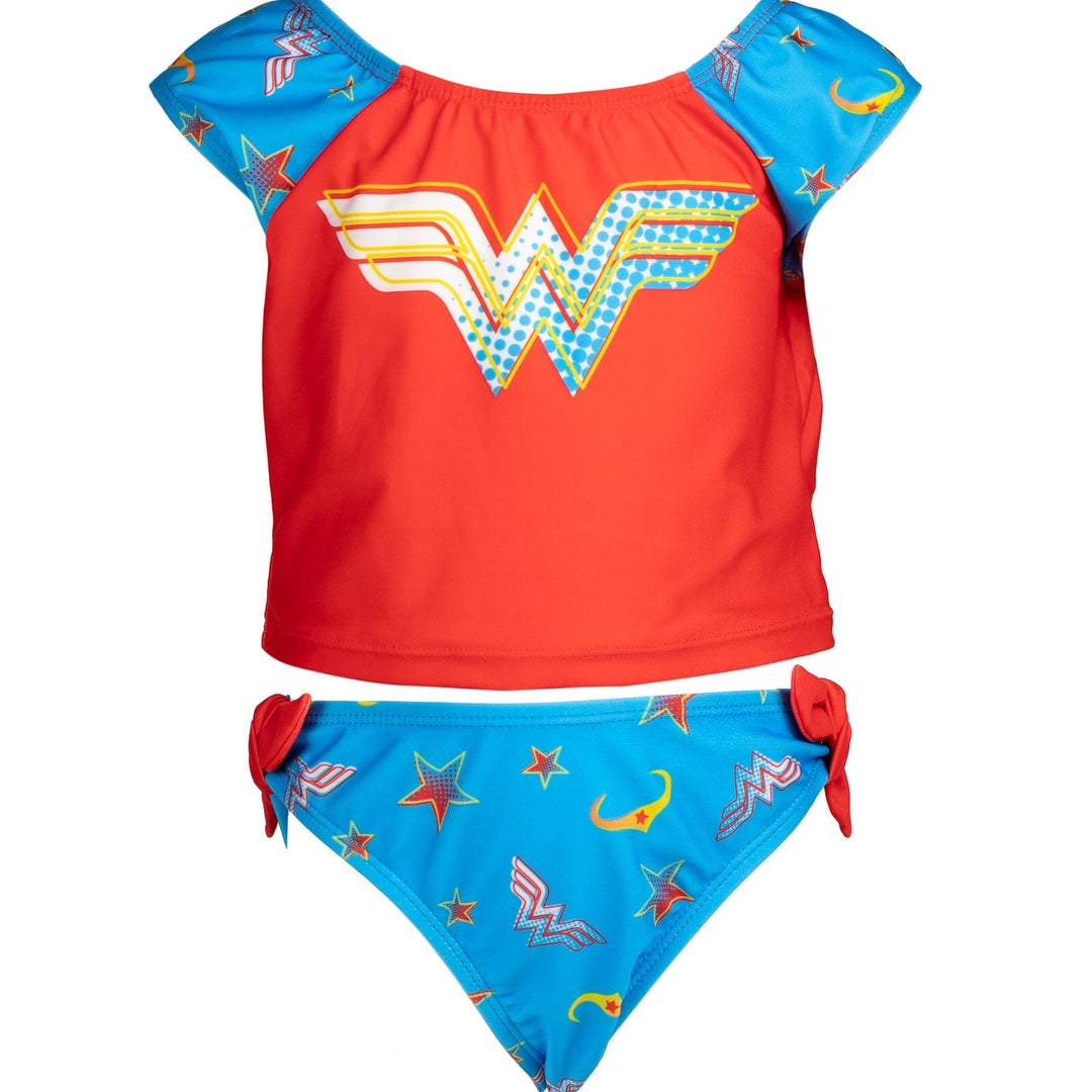 DC Comics Justice League Wonder Woman Rash Guard and Bikini Bottom - imagikids