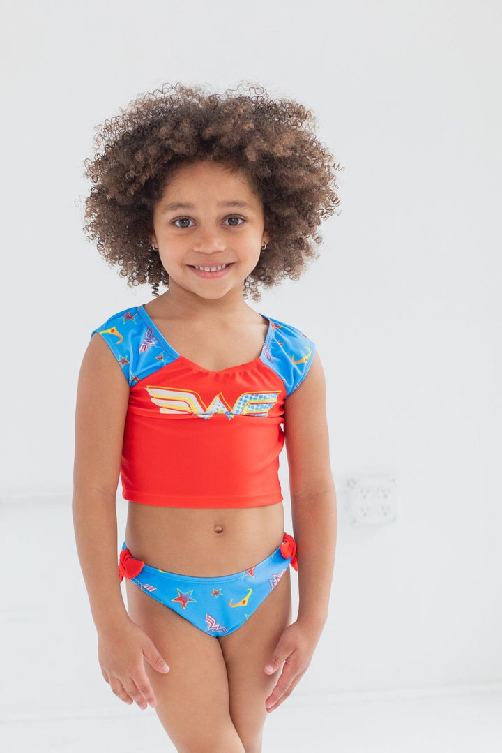 DC Comics Justice League Wonder Woman Rash Guard and Bikini Bottom - imagikids