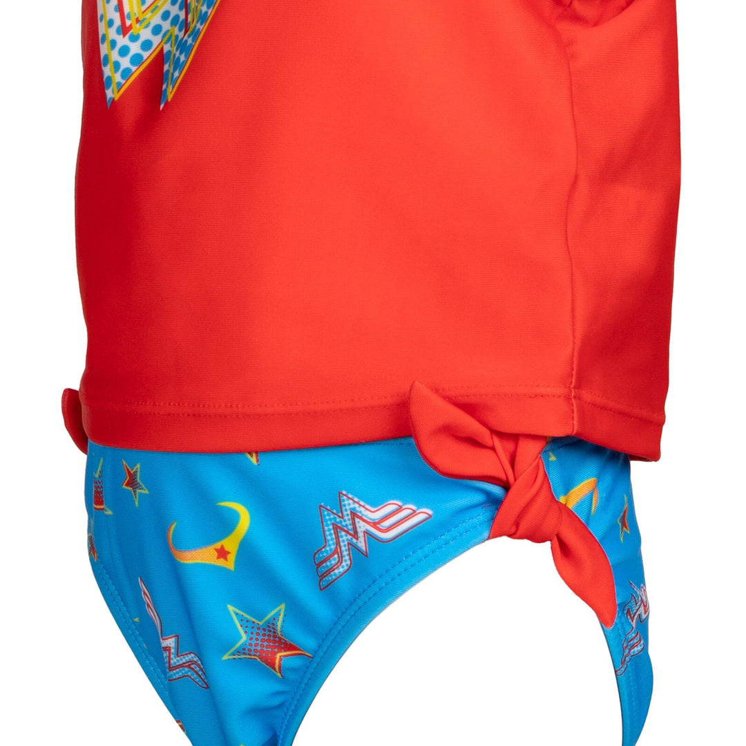 DC Comics Justice League Wonder Woman Rash Guard and Bikini Bottom ...