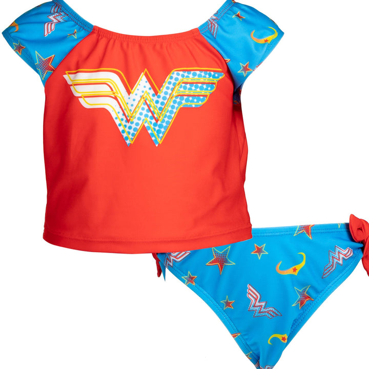 DC Comics Justice League Wonder Woman Rash Guard and Bikini Bottom - imagikids