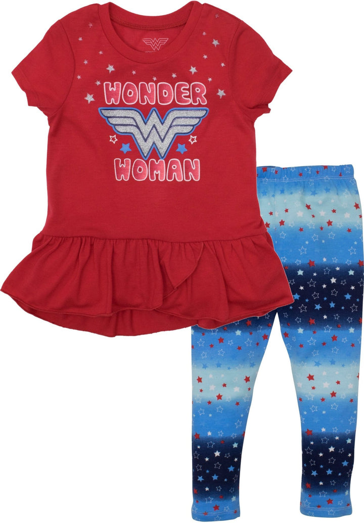 DC Comics Justice League Wonder Woman T-Shirt and Leggings Outfit Set - imagikids