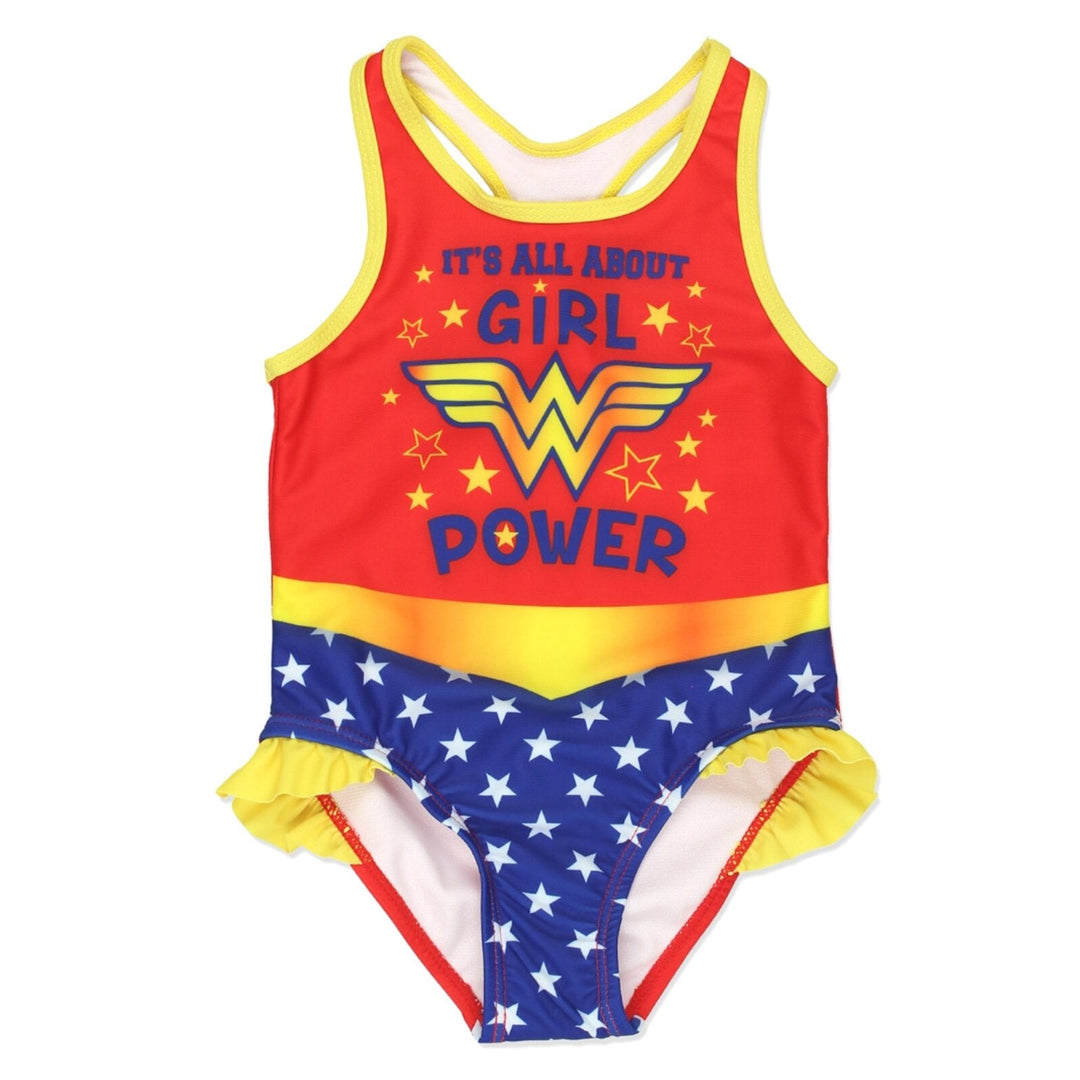 DC Comics Justice League Wonder Woman UPF 50+ One Piece Bathing Suit - imagikids