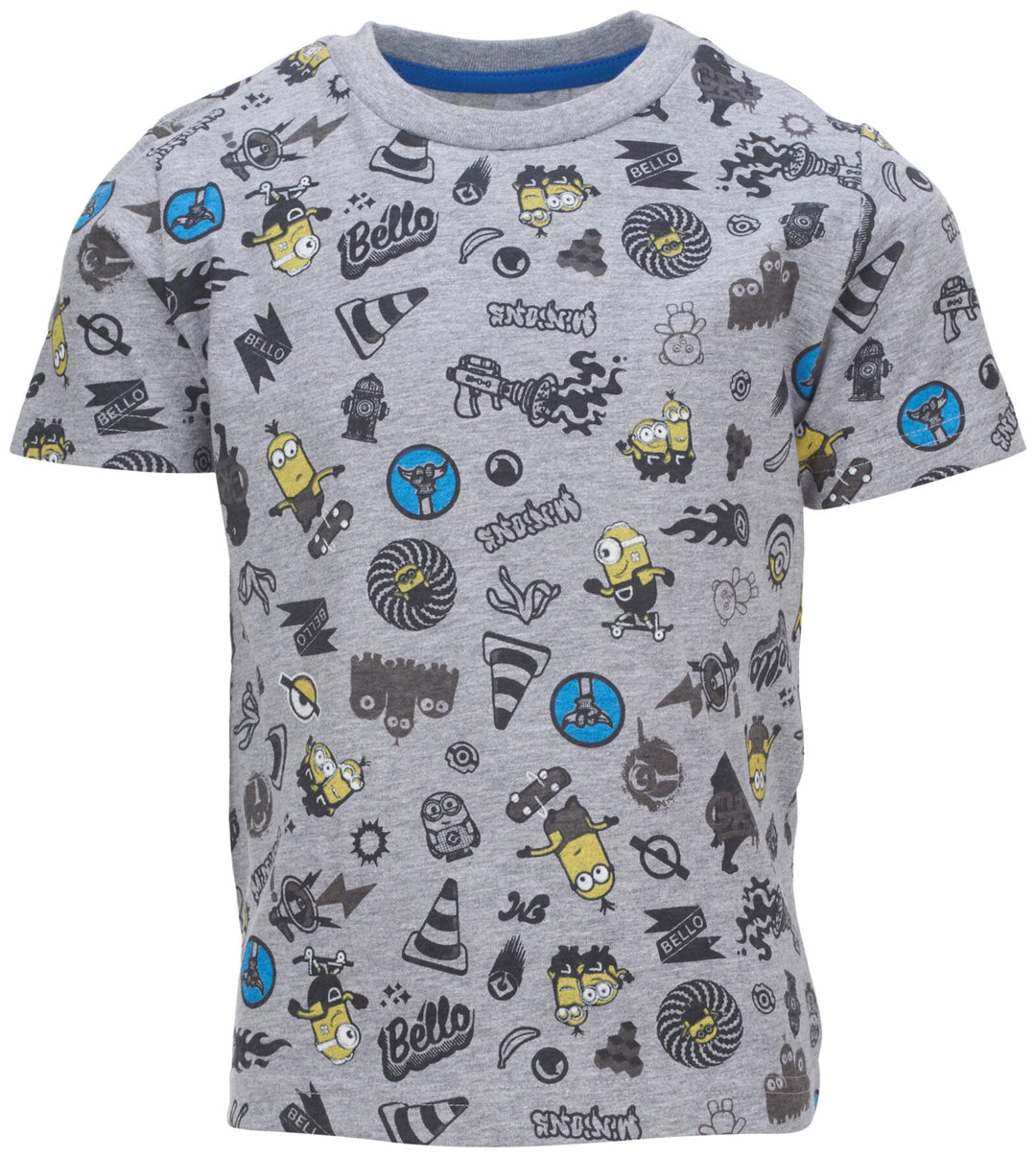 MINIONS Lot 3 T-shirts Manches Longues Garçon 100% Coton Peigné - Despicable Me