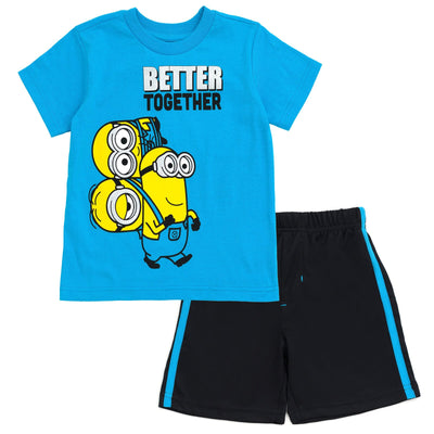 Despicable Me Minions T-Shirt and Mesh Shorts Outfit Set - imagikids