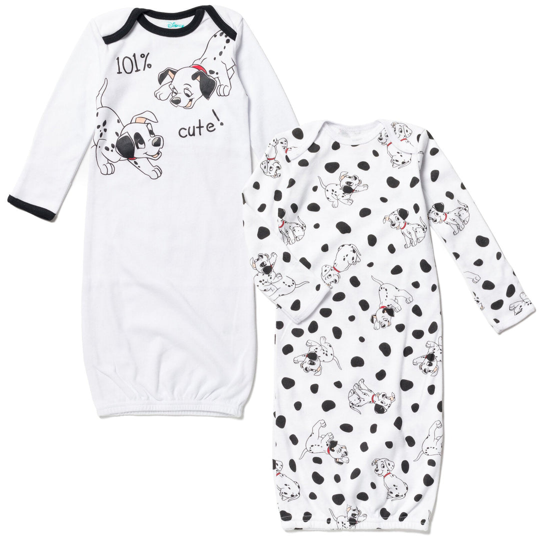 Disney 101 Dalmatians 2 Pack Long Sleeve Swaddle Sleeper Gowns - imagikids