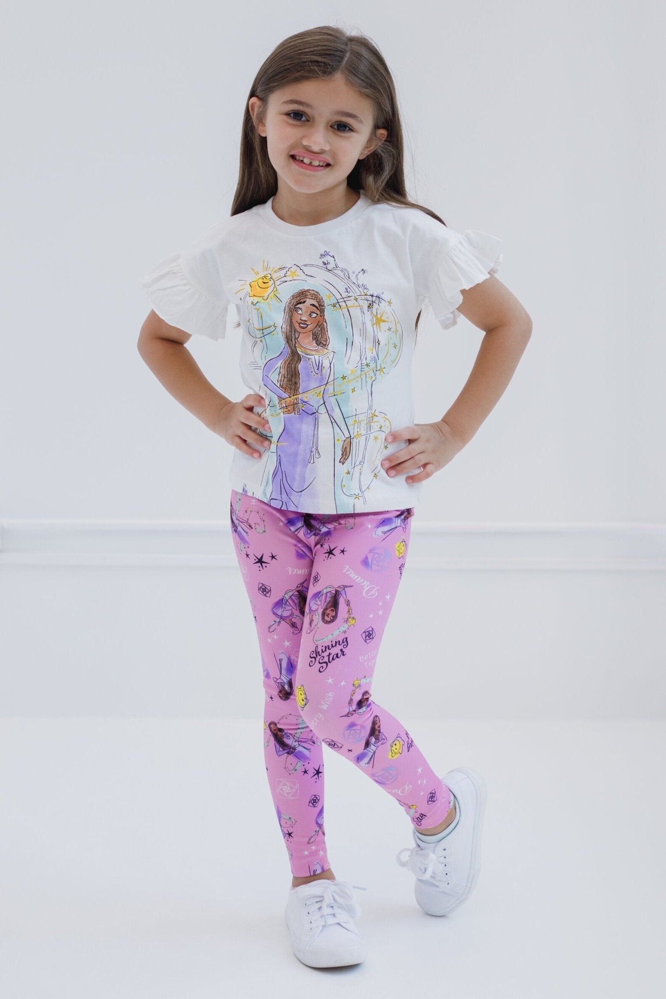 Disney Asha Star Girls T-Shirt and Leggings Outfit Set - imagikids