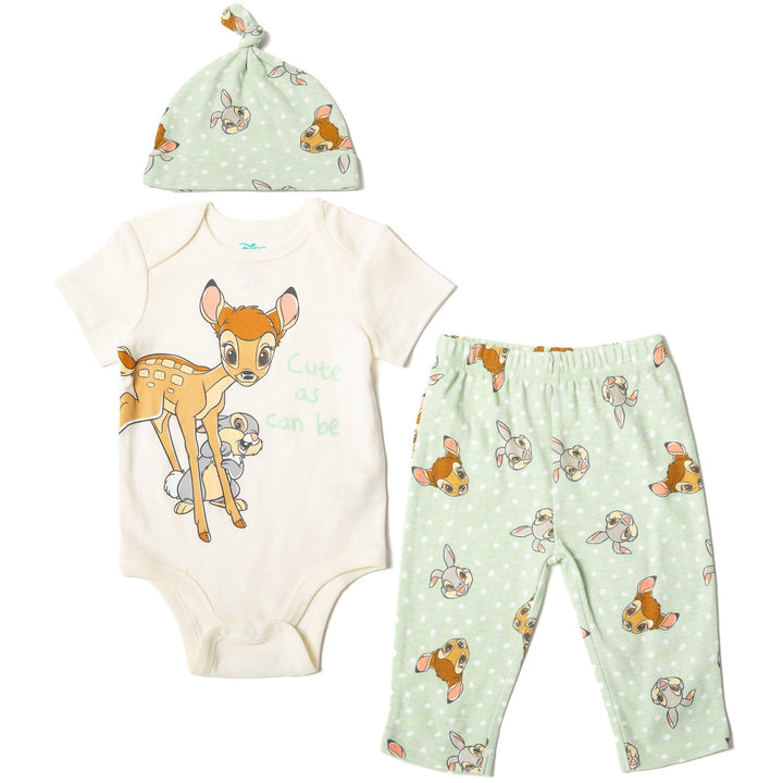 Disney Bambi Bodysuit Pants and Hat 3 Piece Outfit Set - imagikids